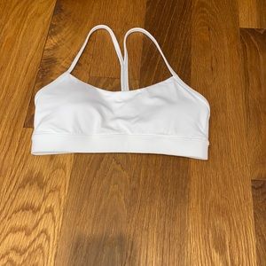 White Flow Y Sports Bra
